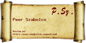 Peer Szabolcs névjegykártya